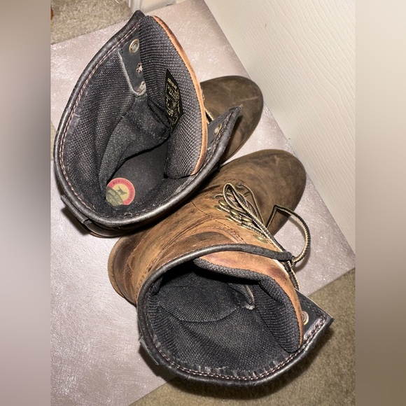 Red wing Irish Setter Brown Leather ultradry weatherproof safety toe Boots 8 main image 11